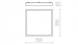 STRUCTURAL 55x55 natynkowa biała  230V 2G11 3x36W