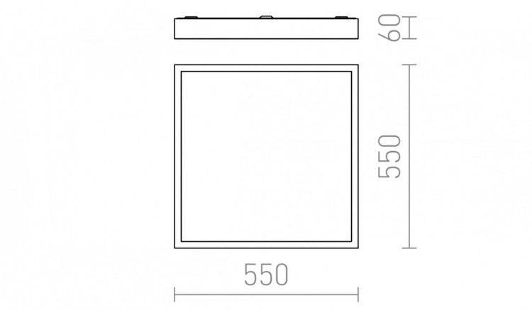 STRUCTURAL 55x55 natynkowa biała  230V 2G11 3x36W