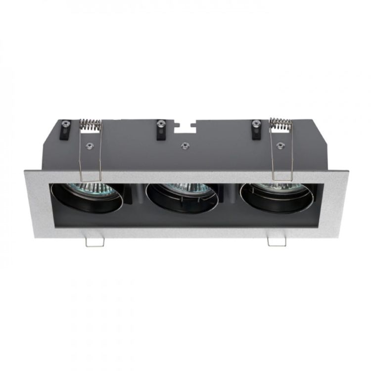 MONE III wychylna srebrno-szara  12V GU5,3 3x50W