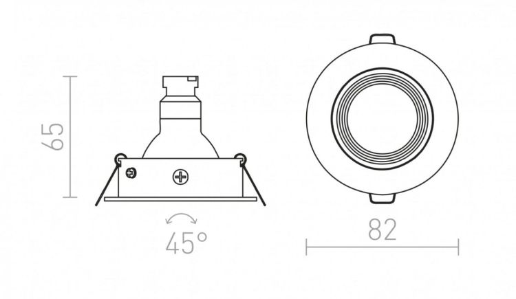 TIX wychylna  aluminium polerowane 230V GU10 50W
