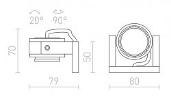 REDO kierunkowa  aluminium 230V GU10 50W