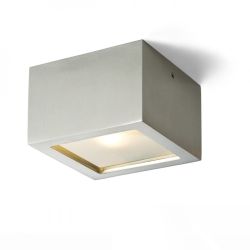 DEZA kwadratowa  aluminium/szkło satynowe 230V G9 25W IP54