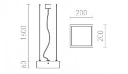 STRUCTURAL 20x20 wisząca  aluminium szczotkowane 230V G24-q2 2x18W