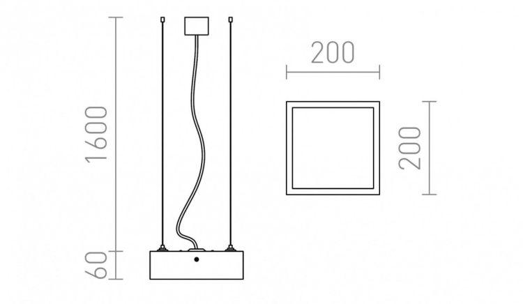 STRUCTURAL 20x20 wisząca  aluminium szczotkowane 230V G24-q2 2x18W
