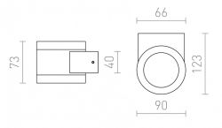 MOIRE II   aluminium 230V G9 25W IP54