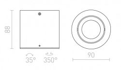 MOCCA sufitowa  aluminium 230V GU10 50W