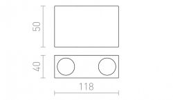 MARVEL II   aluminium 230V GU10 2x50W
