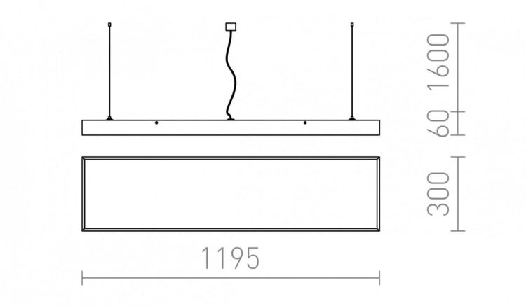 STRUCTURAL 120x30 wisząca  aluminium szczotkowane 230V G5 3x28W