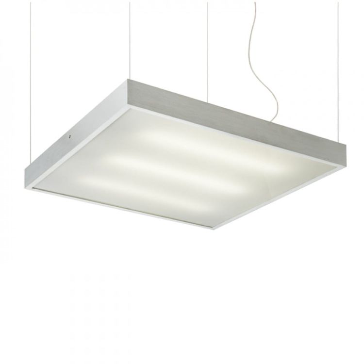 STRUCTURAL 55x55 wisząca  aluminium szczotkowane 230V 2G11 3x36W