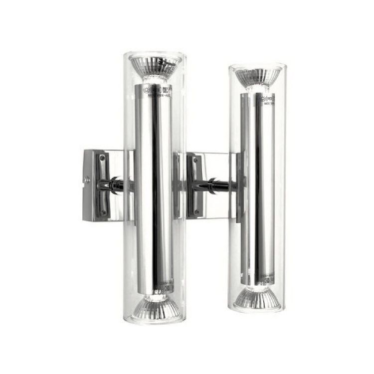 PYRAS II ścienna szkło przezroczyste/chrom 230V GU10 4x50W