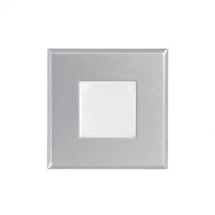 SAU SQ wpuszczana srebrno-szara 230V LED GU10 7W IP44