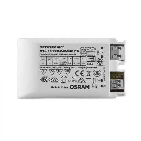 Przejdź do produktu DRIVER LED 9-18W DIMM  500mA max. 18W