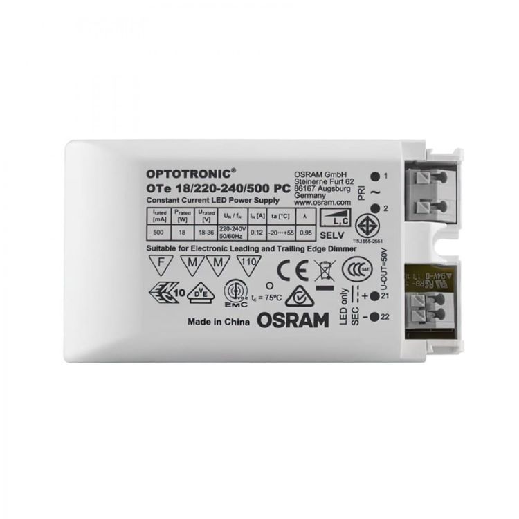 DRIVER LED 9-18W DIMM  500mA max. 18W