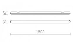 TRIDENT PRO 150 korpus szara akryl mat  230V LED 60W IP65  4000K