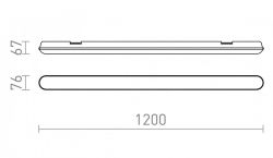 TRIDENT PRO 120 korpus szara akryl mat  230V LED 40W IP65  4000K