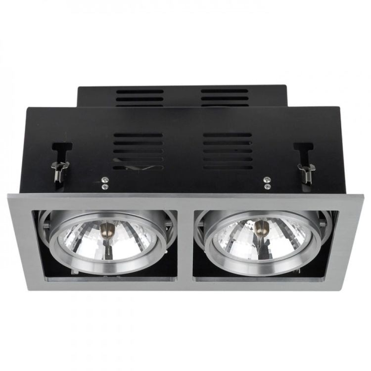 DEHLI II 111 wpuszczana srebrno-szara 230V/12V G53 2x50W