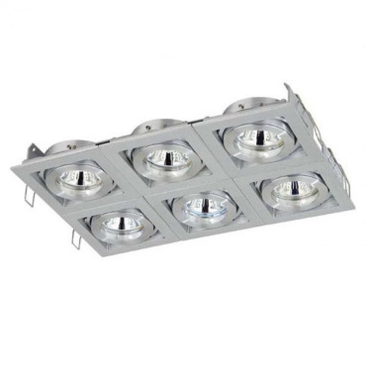 MANCHESTER VI wpuszczana aluminium szczotkowane 12V GU5,3 6x50W