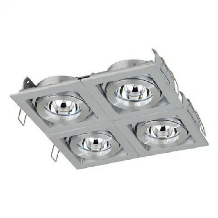 MANCHESTER IV wpuszczana aluminium szczotkowane 12V GU5,3 4x50W