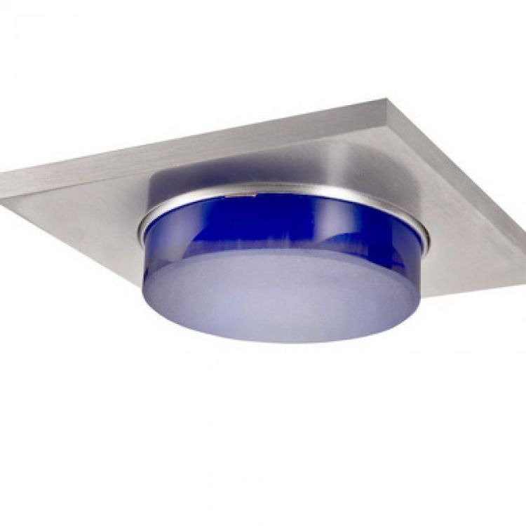 OREA SQ wpuszczana niebieska aluminium szczotkowane 12V GU5,3 50W IP54