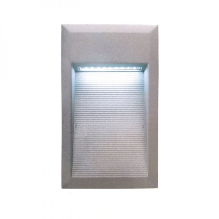 ALBERTO wpuszczana srebrno-szara 230V LED 1W IP54 5500k
