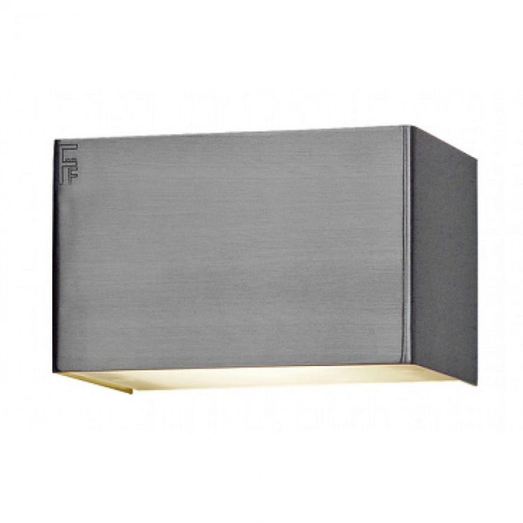 FLUO S ścienna stal szczotkowana/szkło satynowe 230V G9 40W
