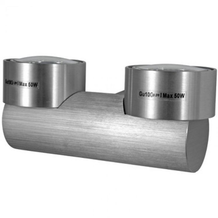 IVAR II ścienna aluminium 230V GU10 2x50W