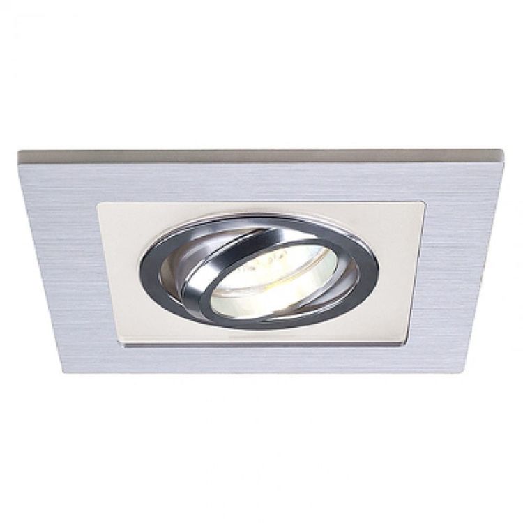 NICELIGHT I wpuszczana aluminium szczotkowane/szkło satynowe 12V GU5,3 50W
