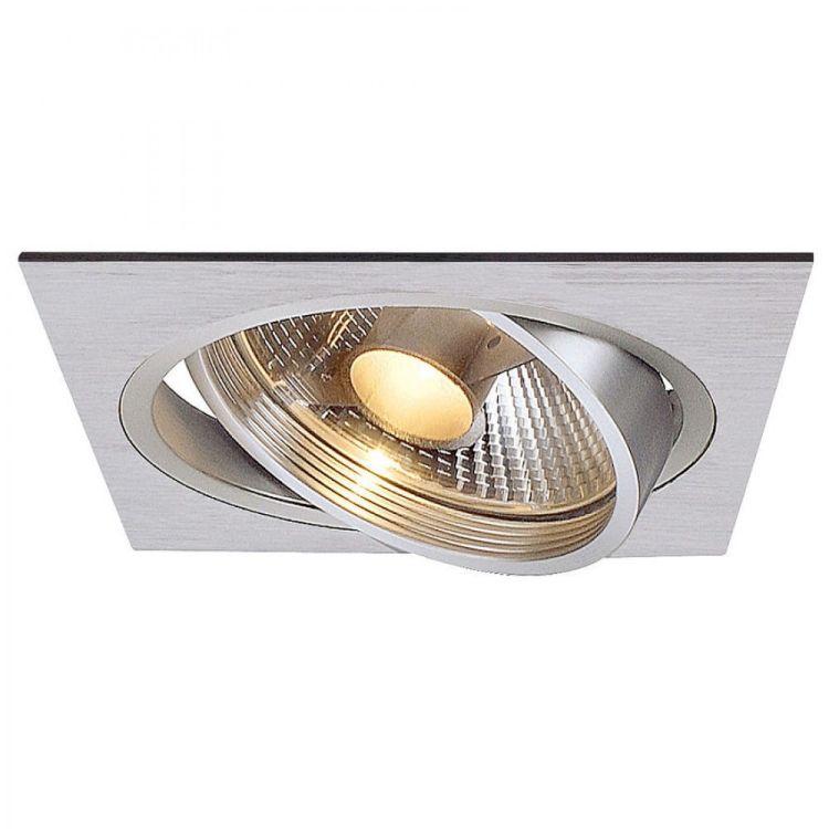 NEW TRIA SQ I ES111 wpuszczana aluminium szczotkowane 230V GU10 75W