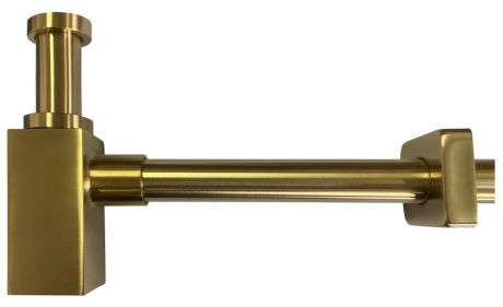 Przejdź do produktu Syfon umywalkowy 5/4", odpływ 32mm, kwadratowy, złoto mat