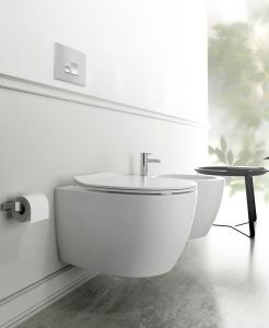 SENTIMENTI miska WC wisząca, Rimless, 36x51cm, biały