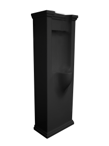 WALDORF pisuar 44x124,5cm, włącznie z syfonem i zestawem mocującym, czarny mat