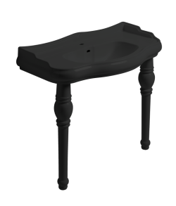 RETRO ceramiczne nogi do umywalki 105001, proste, 1 sztuka, czarny mat