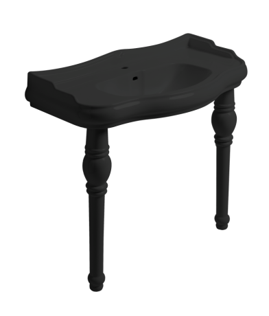 Przejdź do produktu RETRO ceramiczne nogi do umywalki 105001, proste, 1 sztuka, czarny mat