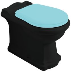 RETRO misa WC 39x61cm, odpływ poziomy/pionowy, czarny mat
