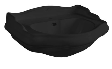Przejdź do produktu RETRO umywalka ceramiczna 56x46,5cm, czarny mat