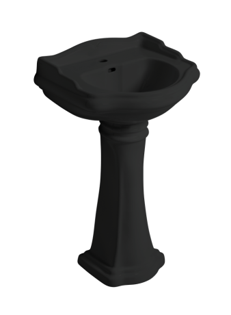Przejdź do produktu RETRO umywalka ceramiczna 56x46,5cm, czarny mat
