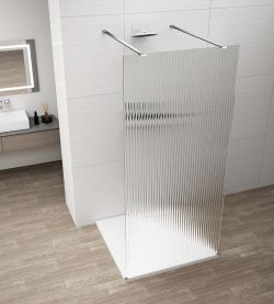 ESCA CHROME jednoczęściowa kabina przysznicowa Walk-In, szkło Flute, 1100 mm