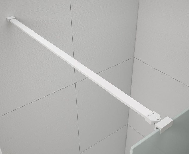 ESCA WHITE MATT jednoczęściowa kabina przysznicowa Walk-In, szkło Marron, 1500 mm