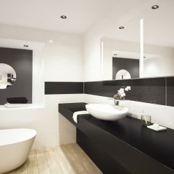BELLA GU10 wpuszczana czarna 230V LED GU10 15W IP65