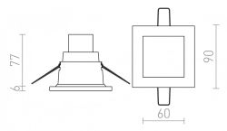LEROY SQ  biała  12V GU5,3 35W IP44