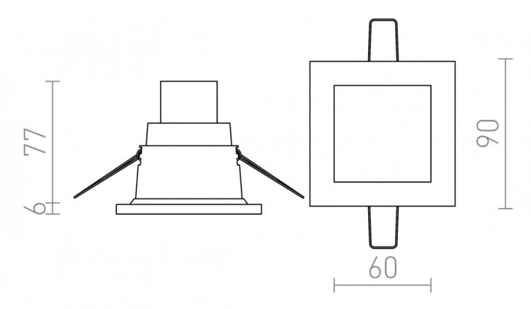LEROY SQ  biała  12V GU5,3 35W IP44