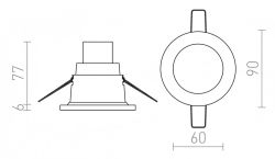 LEROY R  biała  12V GU5,3 35W IP44