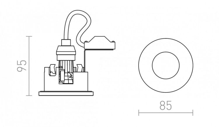 INCA R  biała  230V GU10 7W IP65