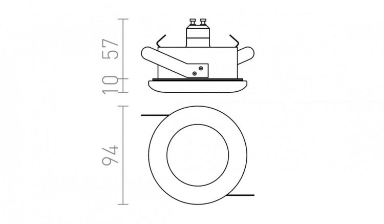 ACUA wpuszczana biała  230V GU10 50W IP44