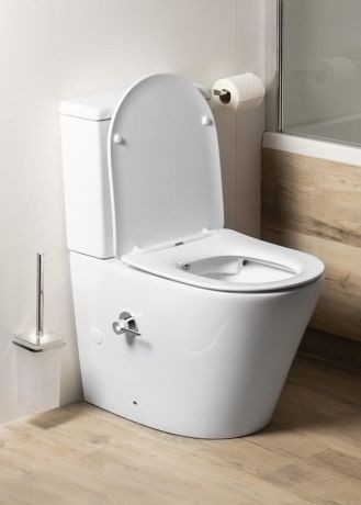 Przejdź do produktu PACO CLEANWASH kompakt WC ze zintegrowaną baterią i prysznicem bidetowym, odpływ poziomy/pionowy, biały