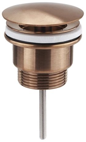 Przejdź do produktu Odpływ umywalkowy 5/4”, bez zaworu zamykającego, korek duży, 10–55mm, miedź mat