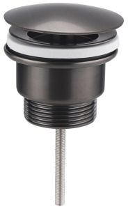 Korek umywalkowy, 5/4" niezamykany, (W) 10-55mm, duży grzybek/gun metal