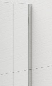 ESCA CHROME jednoczęściowa kabina przysznicowa Walk-In, montaż przy ścianie, szkło Flute, 1200 mm