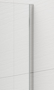 ESCA CHROME jednoczęściowa kabina przysznicowa Walk-In, montaż przy ścianie, szkło Marron, 1000 mm