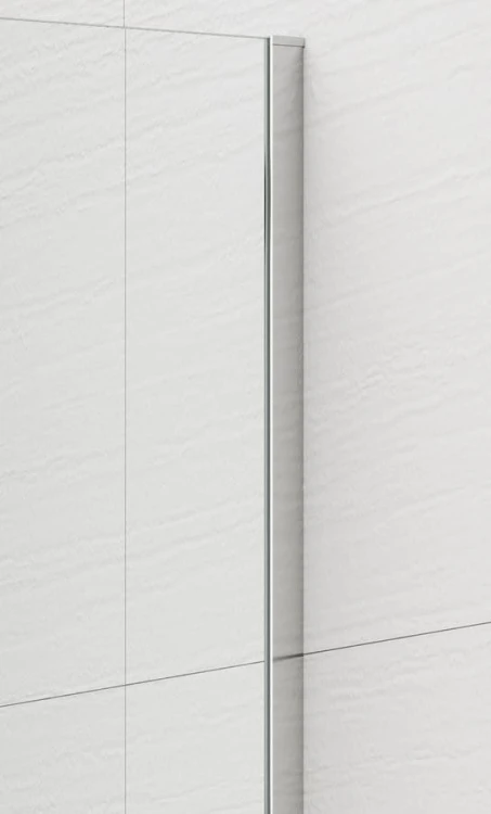 ESCA CHROME jednoczęściowa kabina przysznicowa Walk-In, montaż przy ścianie, szkło Marron, 1000 mm
